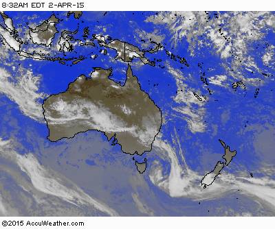 South Pacific Region Satellite Map