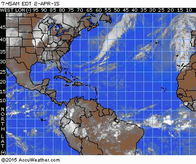 Atlantic / Gulf / Caribbean Satellite Map