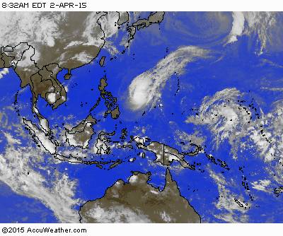 West Pacific Region Satellite Map